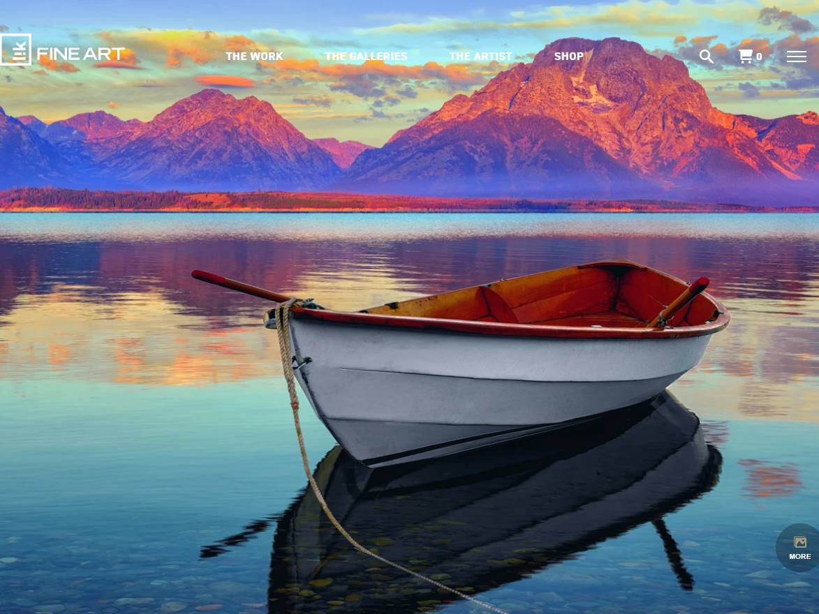 Screenshot of the Lik Fine Art website