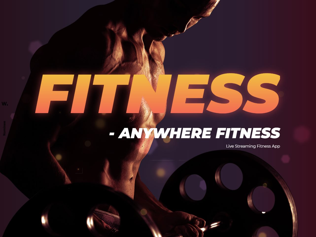 Screenshot of the Live Streaming Fitness App website