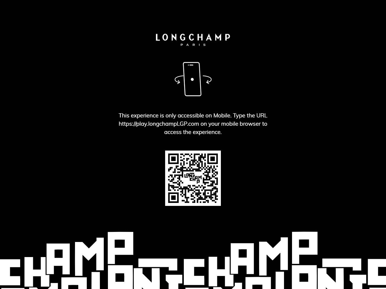 Screenshot of the Longchamp LGP website