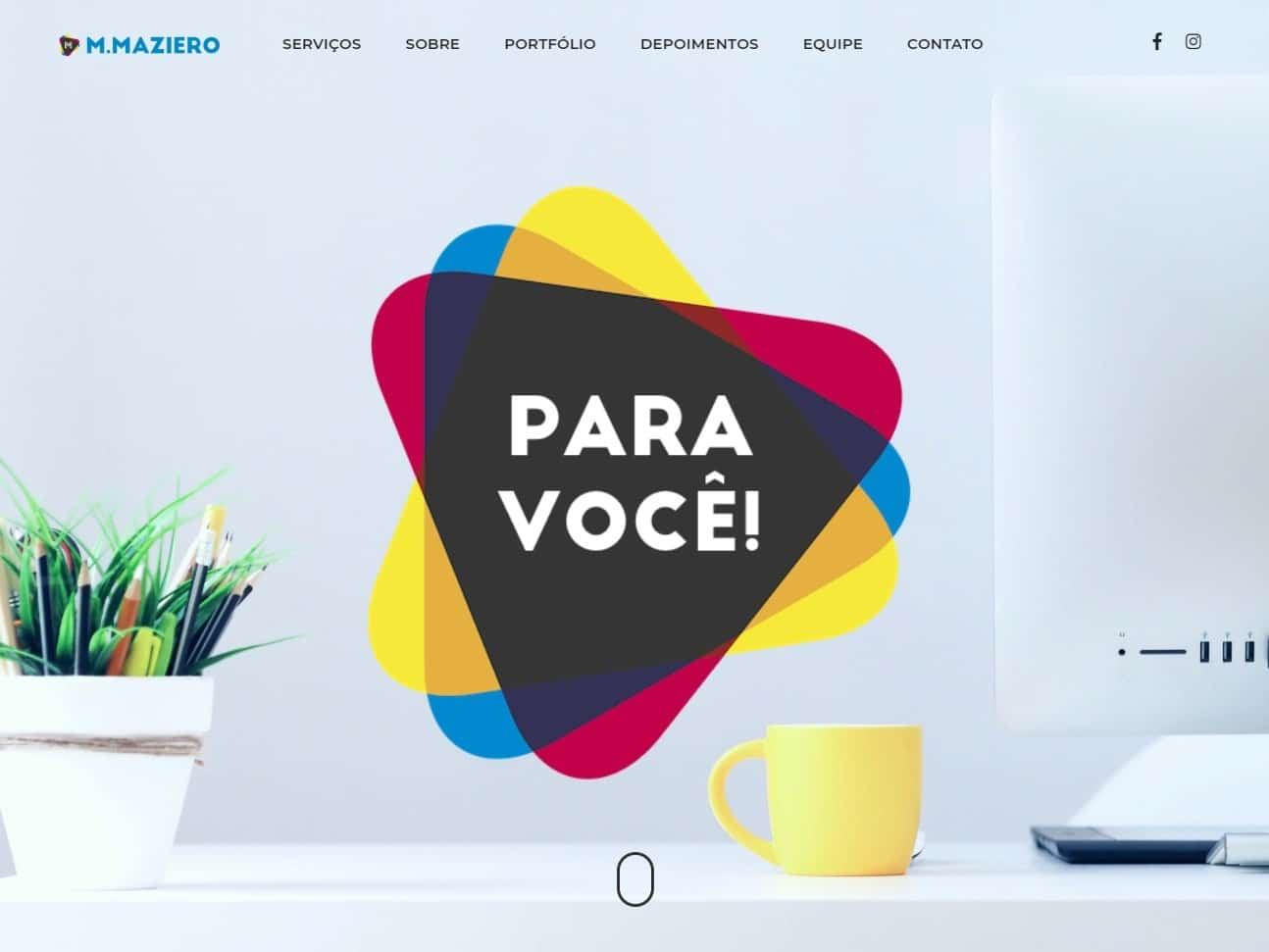 Screenshot of the M.Maziero website
