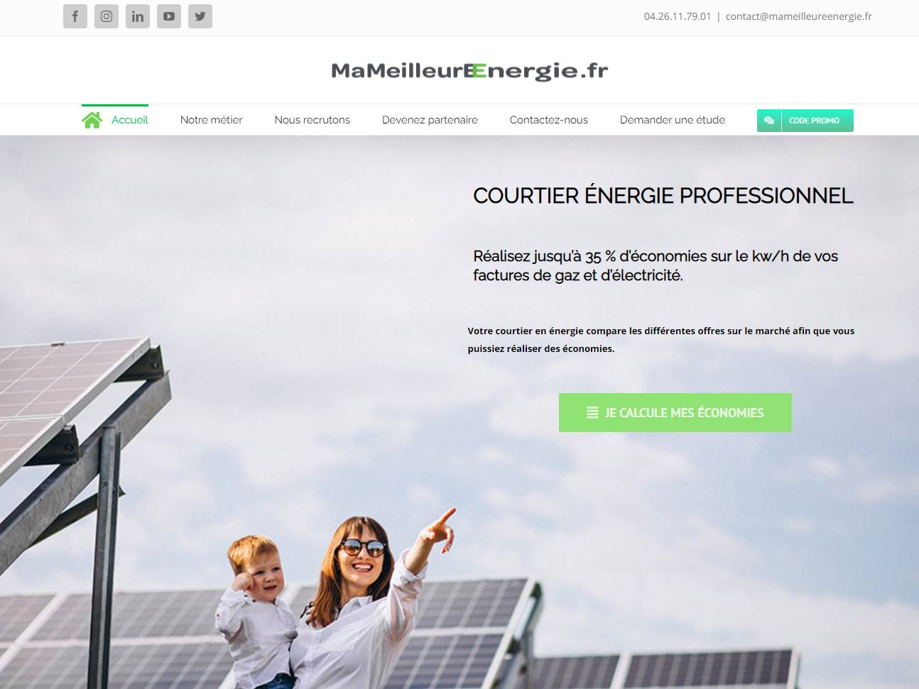 Screenshot of the Ma Meilleure Energie website
