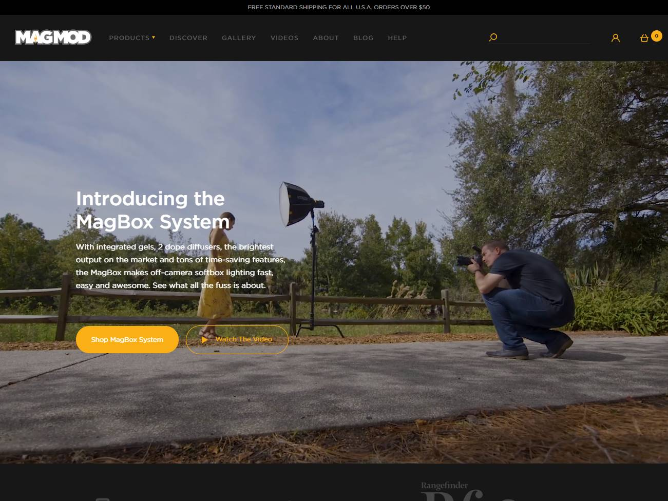 Screenshot of the MagMod website