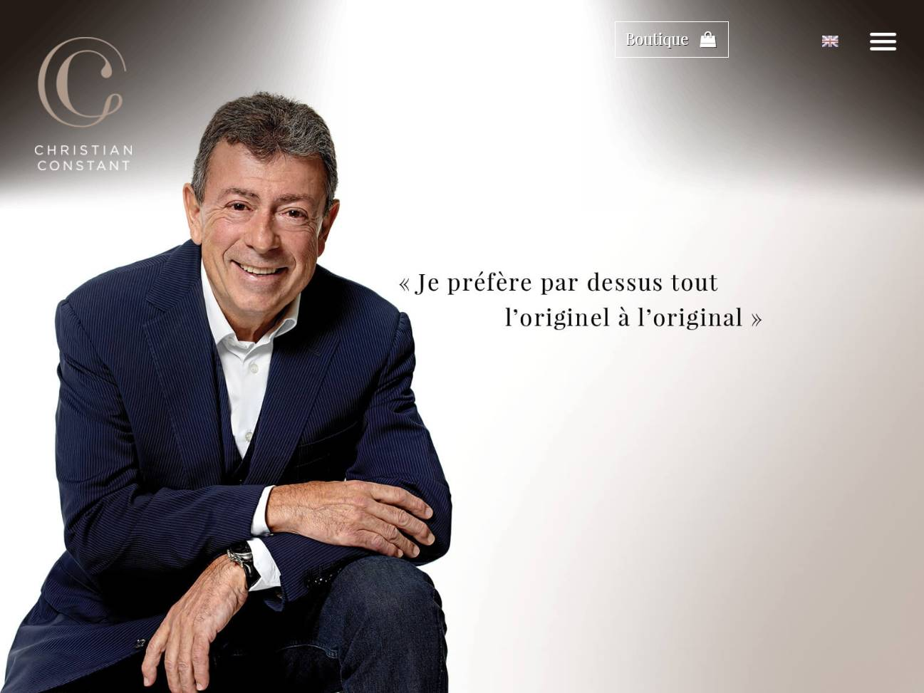 Screenshot of the Maison Constant website