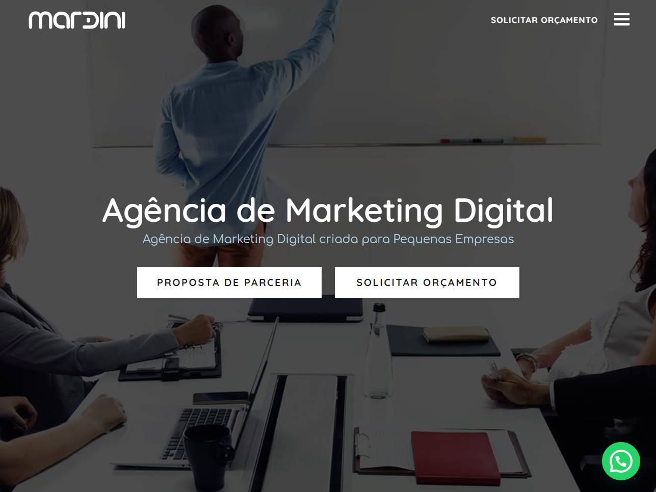 Screenshot of the Mardini website