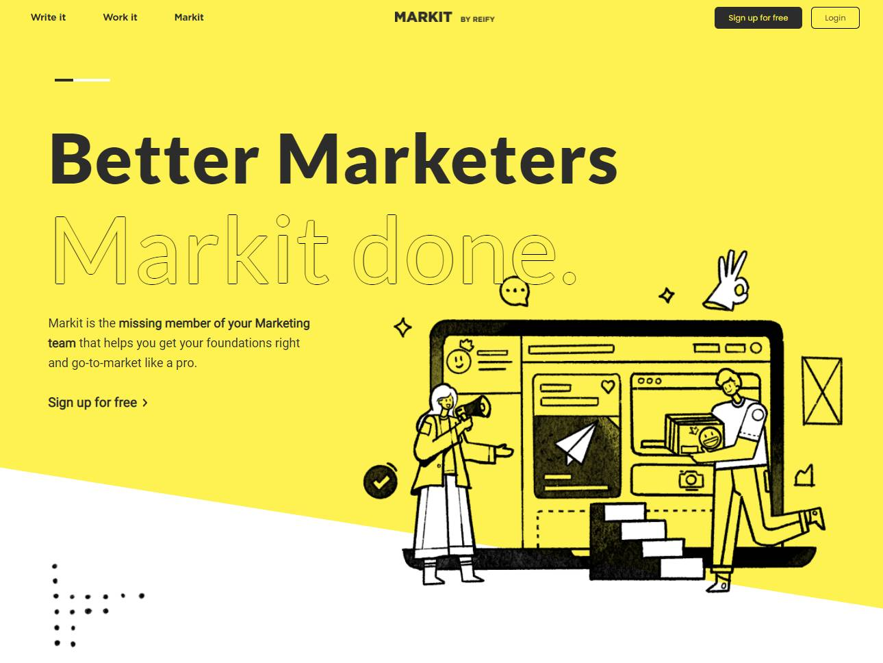Screenshot of the Markit website