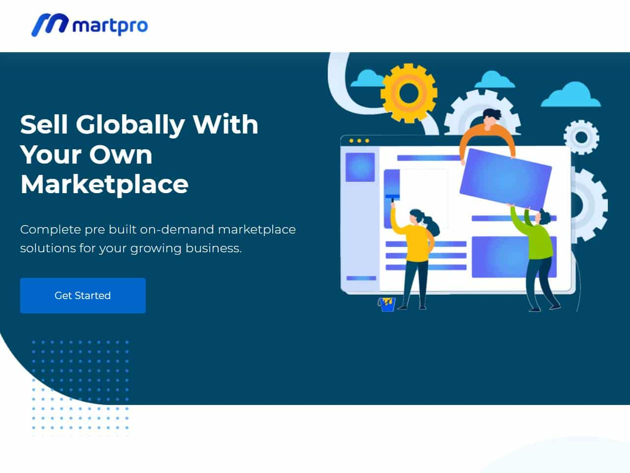 Screenshot of the Martpro website