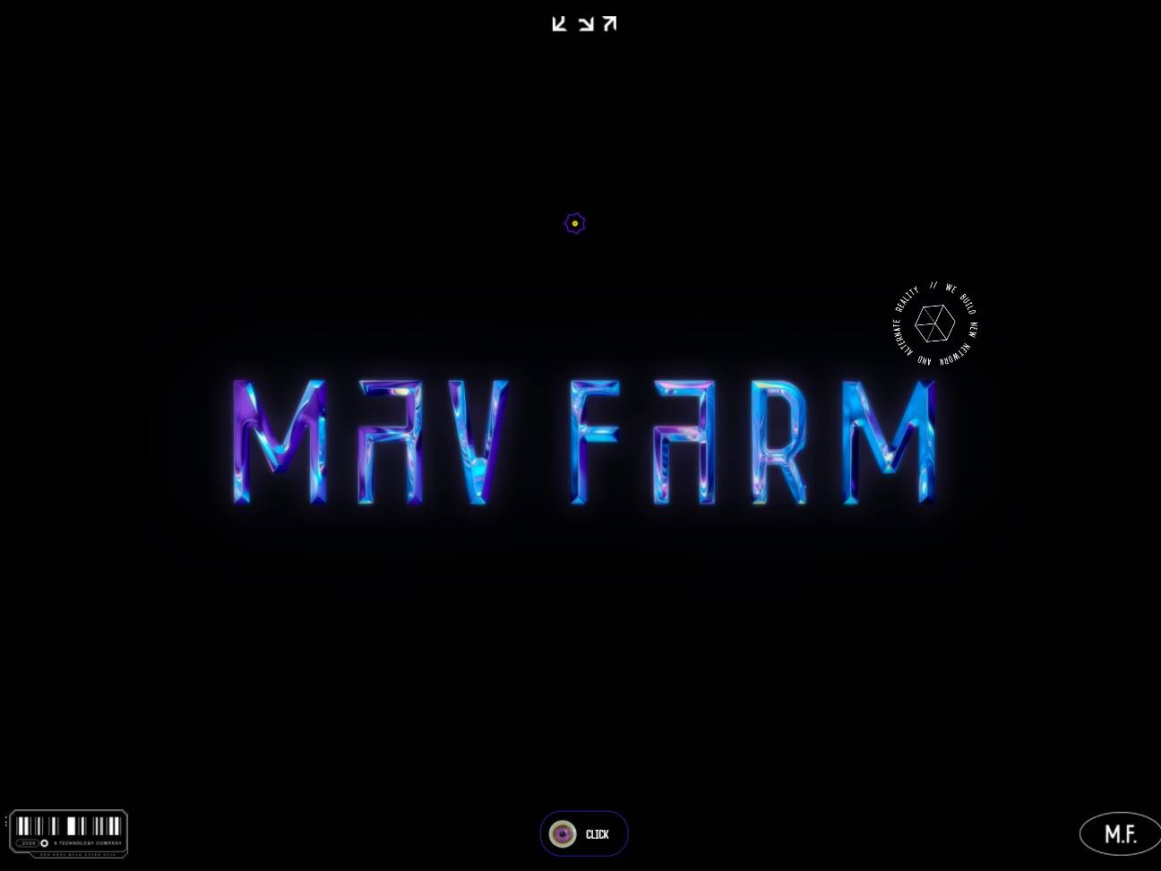 Screenshot of the Mav farm website