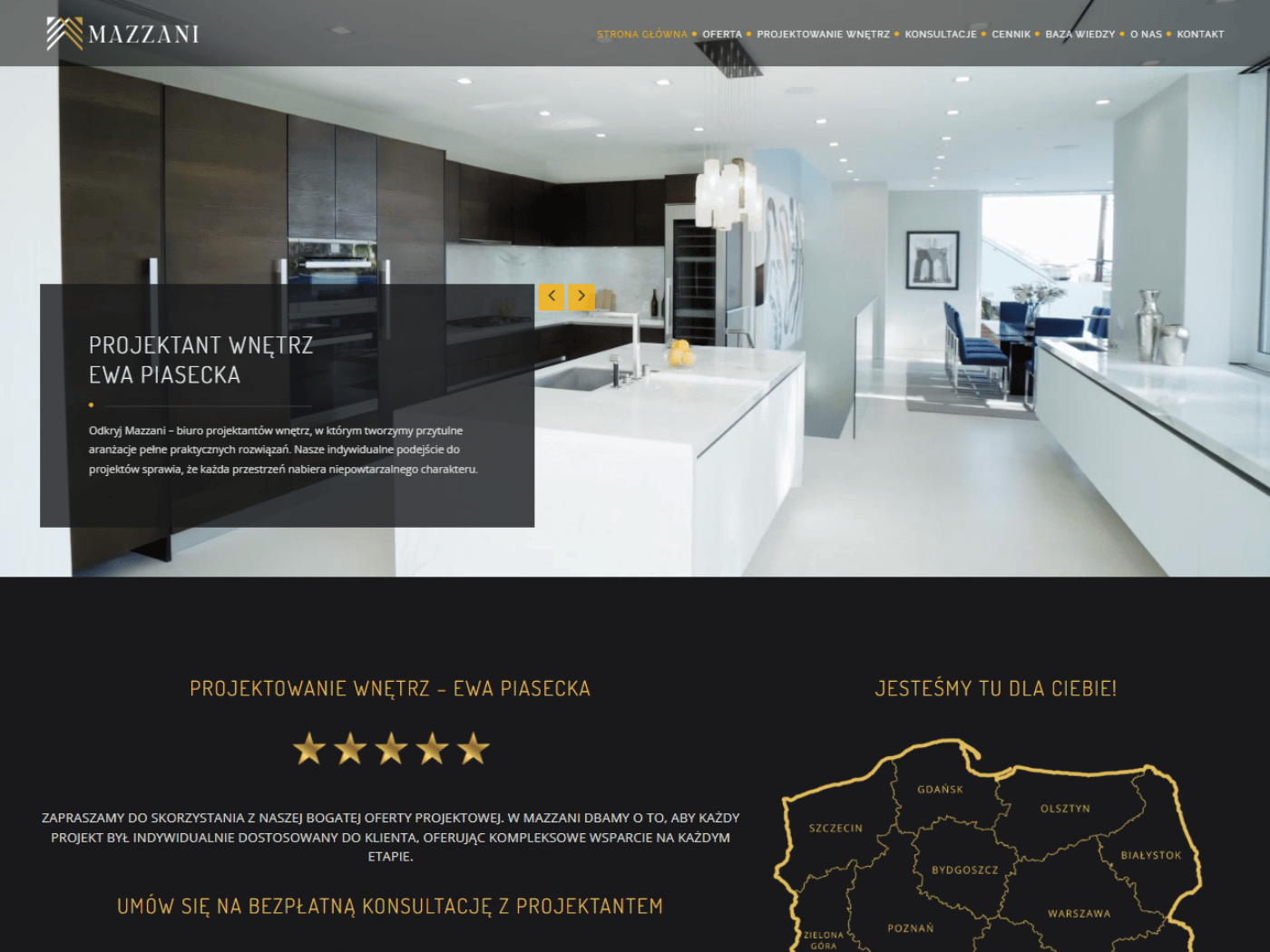Screenshot of the Mazzani PL website