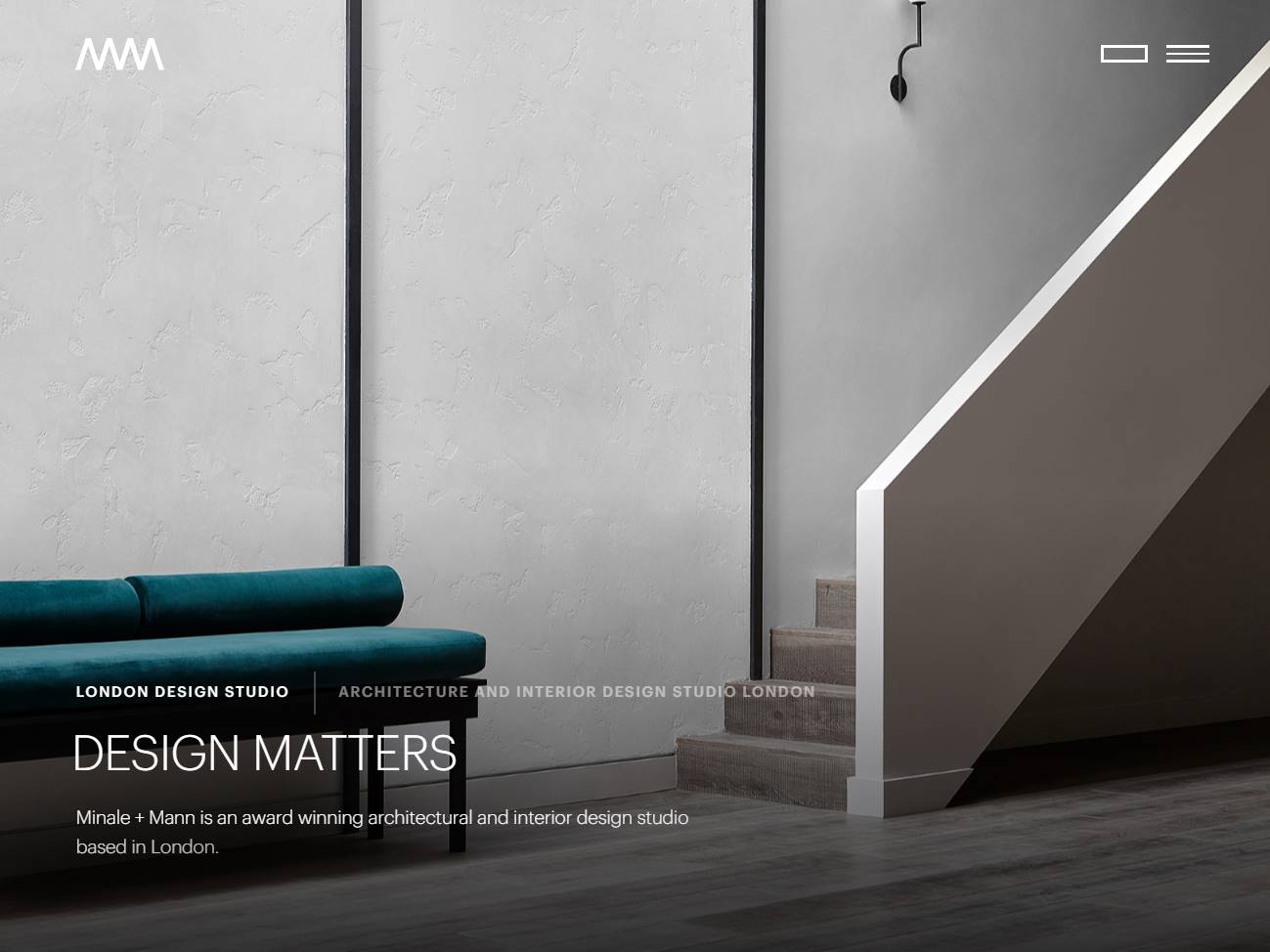 Screenshot of the Minale + Mann website