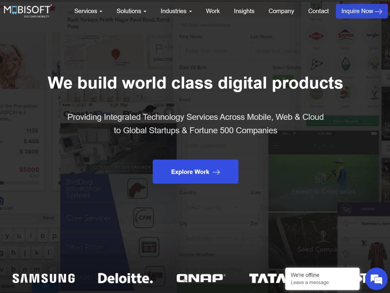 Screenshot of the Mobisoft Infotech website