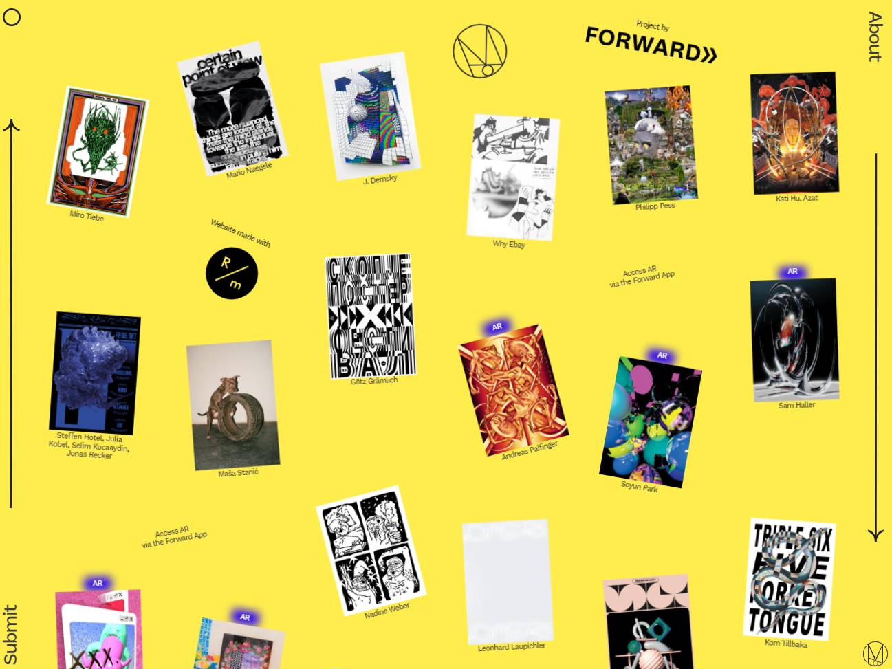 Screenshot of the Moon Exhibition website