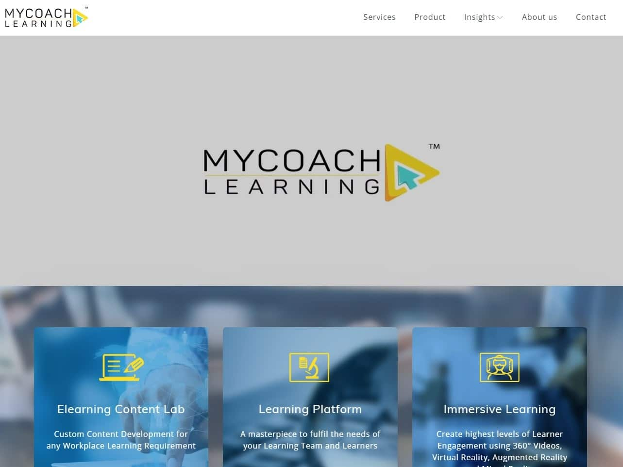 Screenshot of the Mycoach Learning website