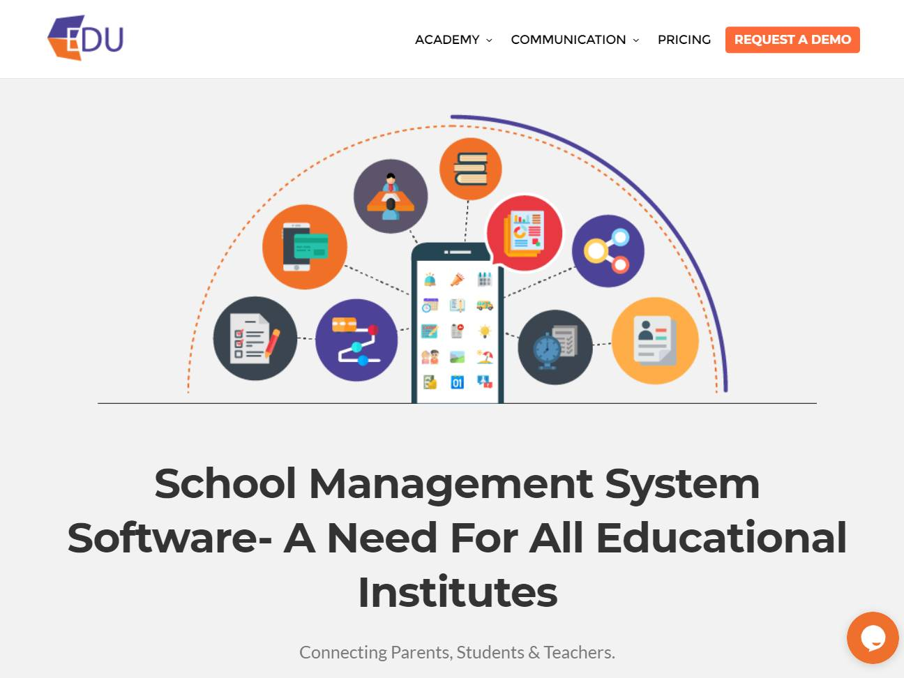 Screenshot of the MyEduComm website