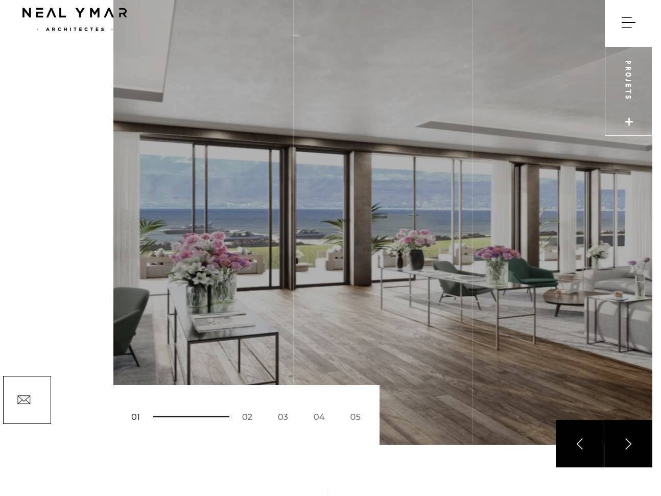 Screenshot of the Neal Ymar Architect website