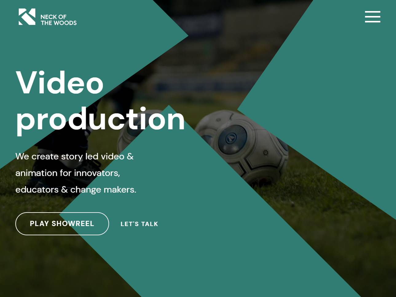 Screenshot of the Neck of The Woods Films website