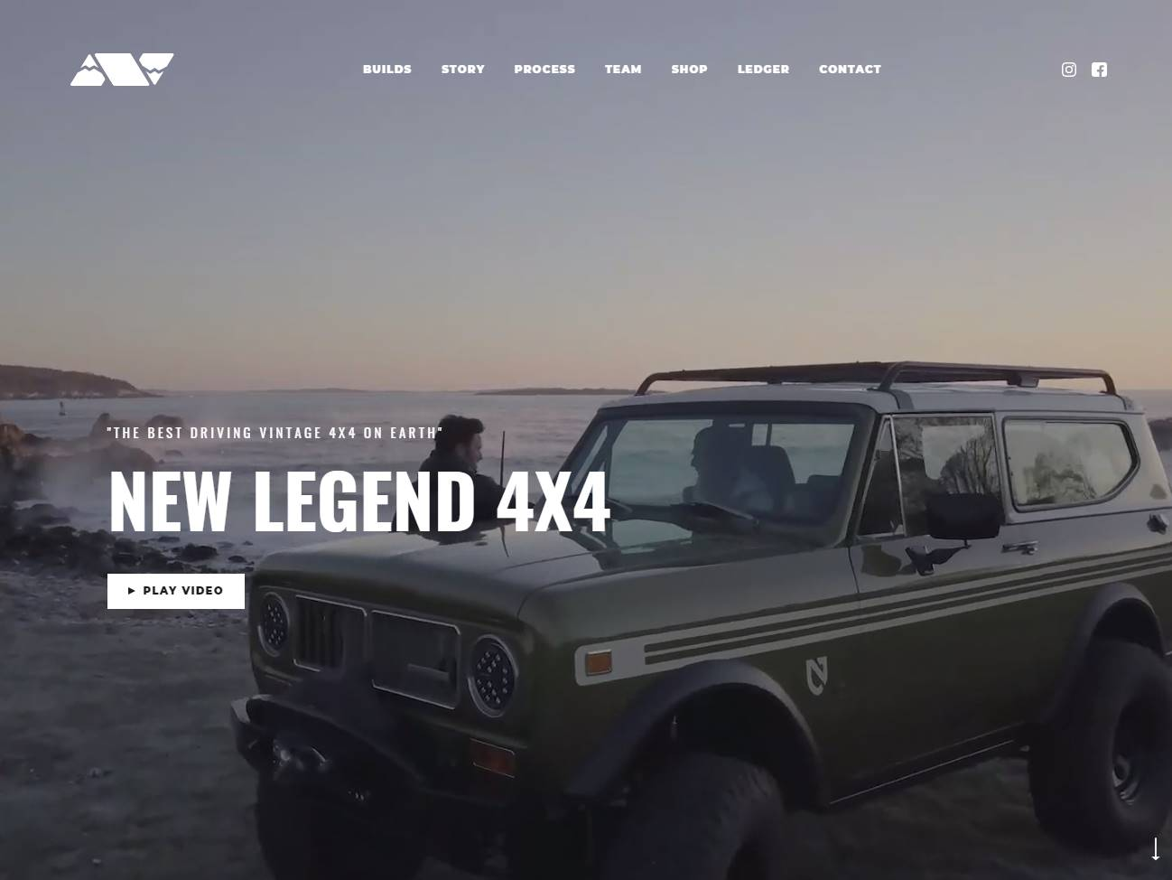 Screenshot of the New Legend 4×4 website