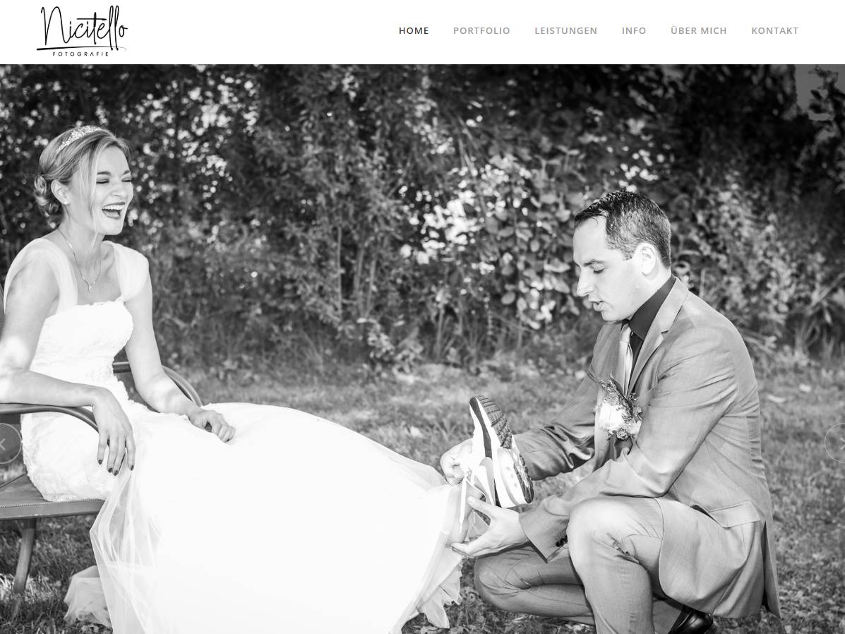 Screenshot of the Nicitello website