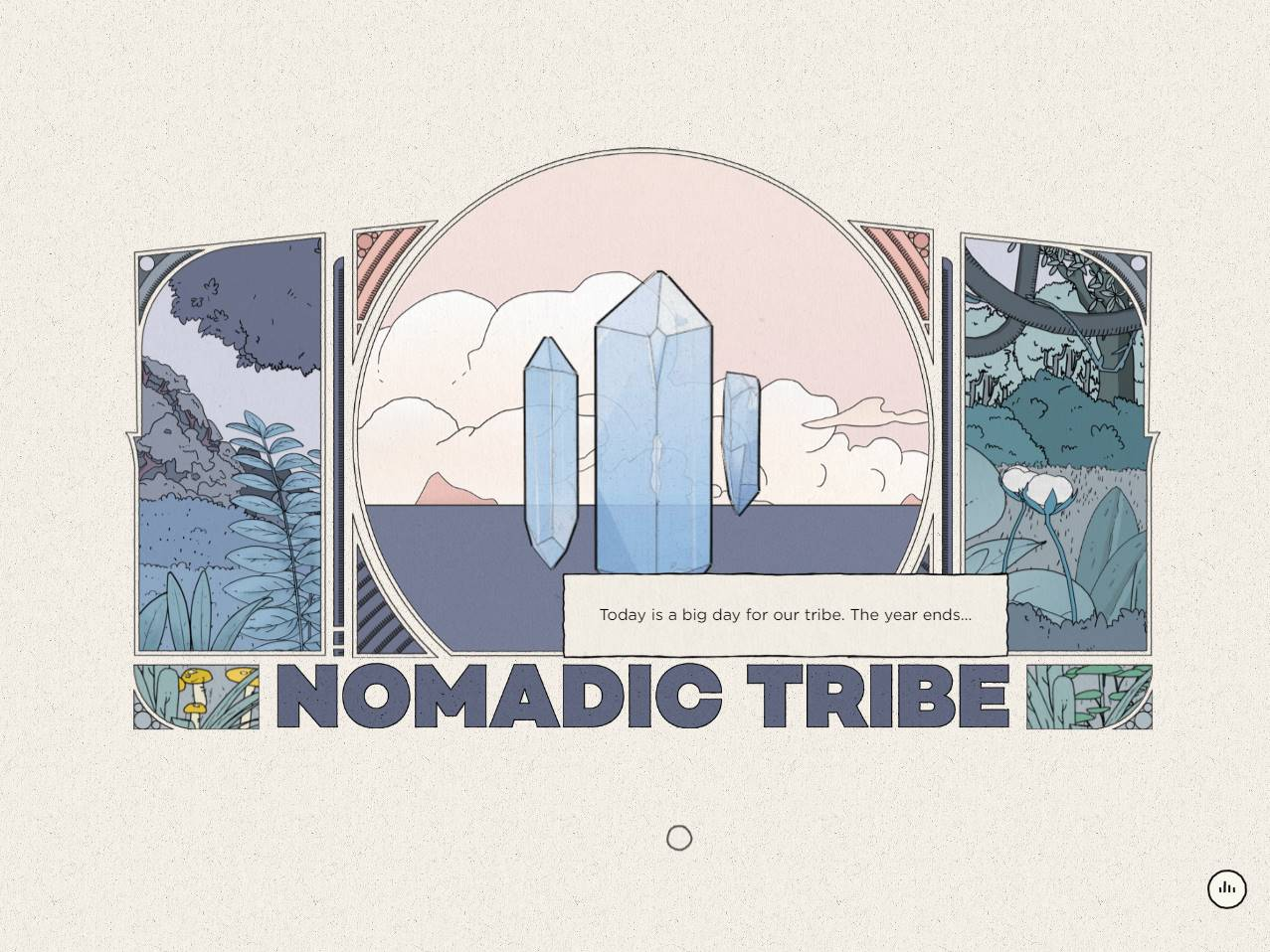 Screenshot of the Nomadic Tribe website