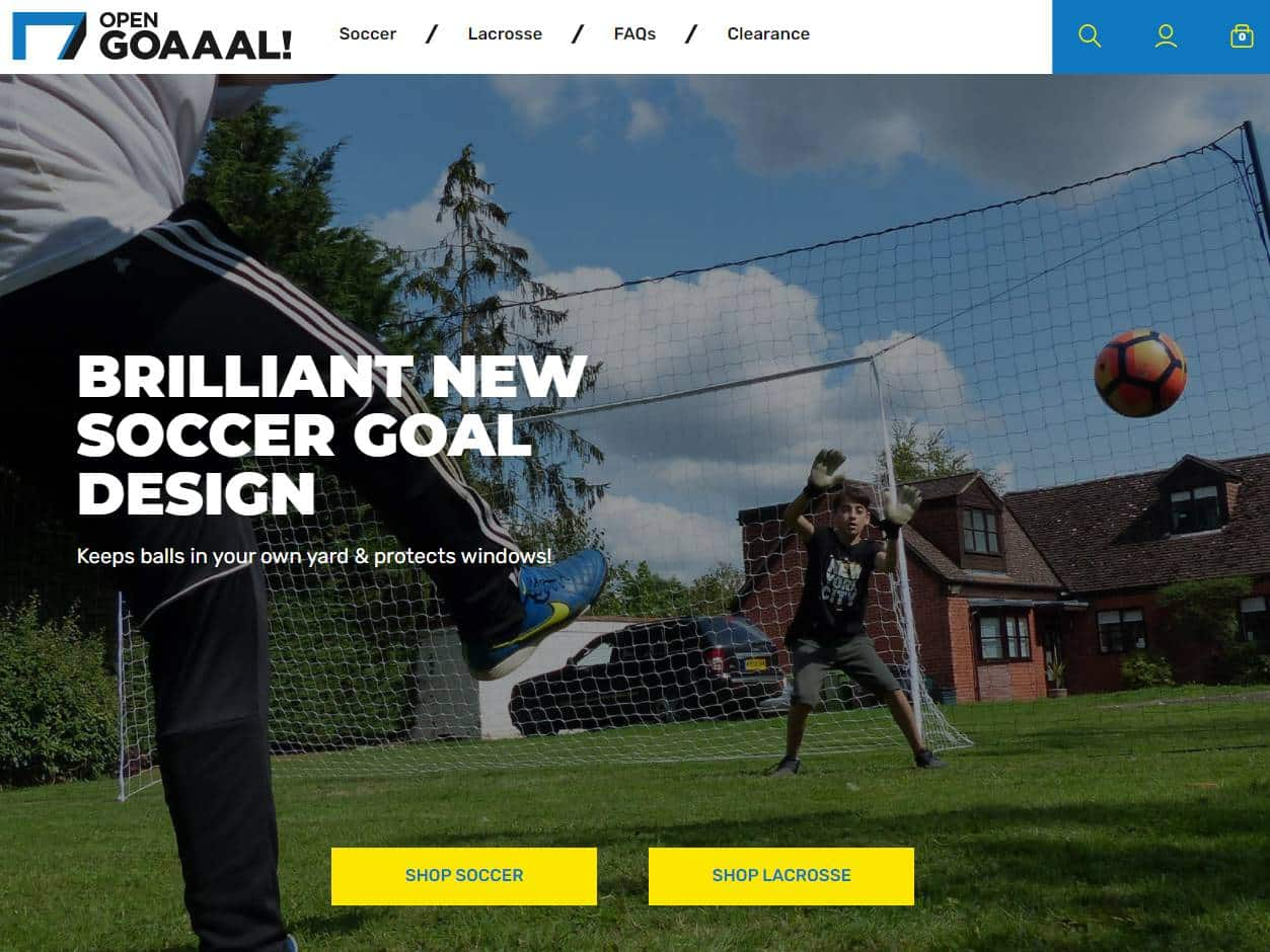 Screenshot of the Open Goaaal! USA website
