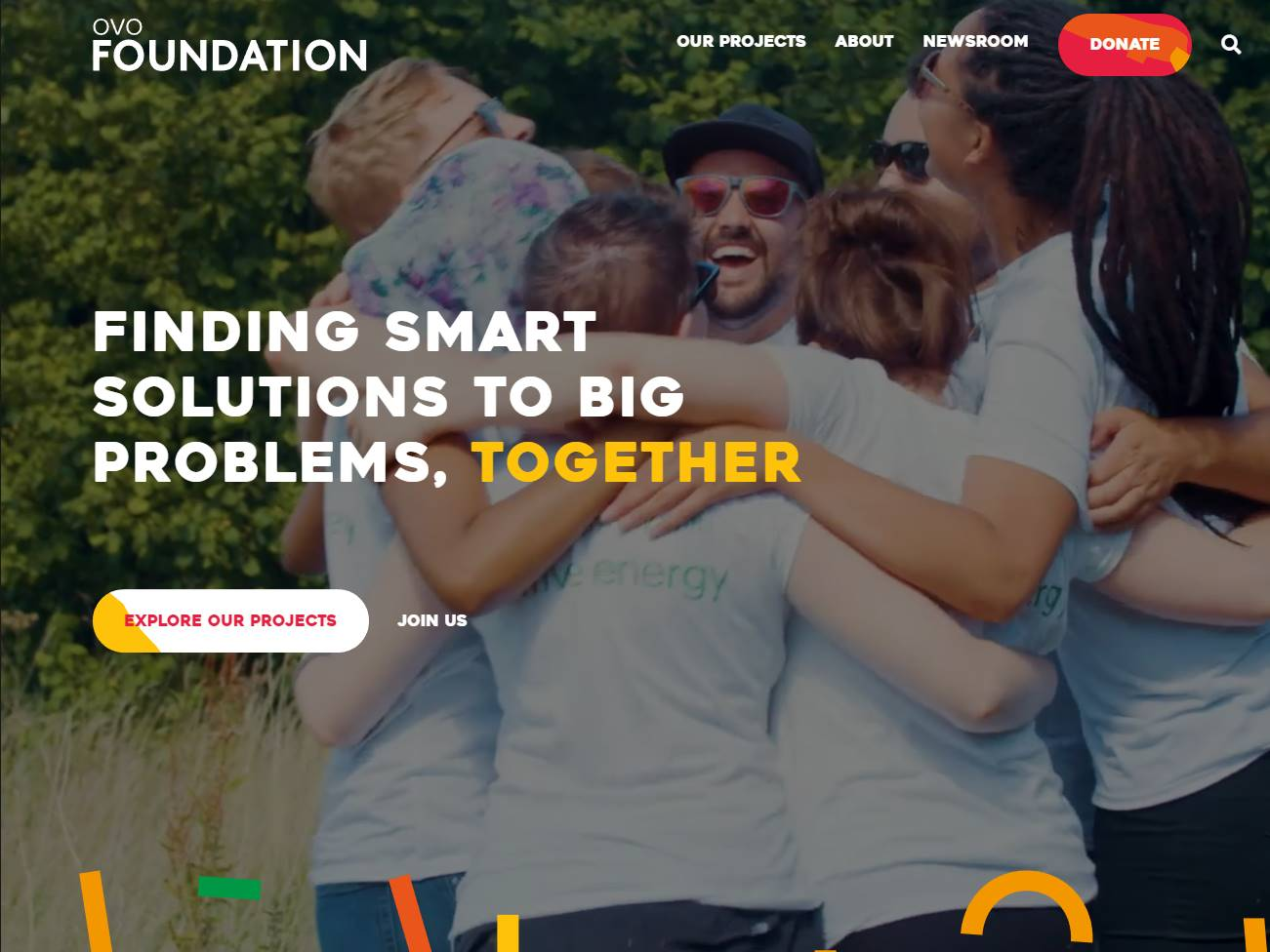 Screenshot of the OVO Foundation website