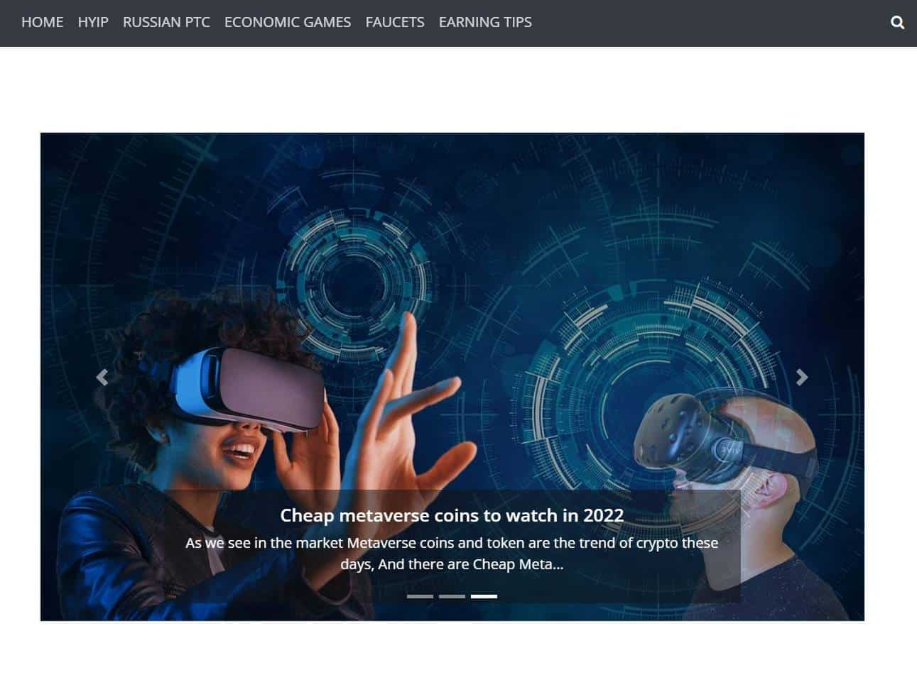 Screenshot of the Payeer Perfectmoney blog website