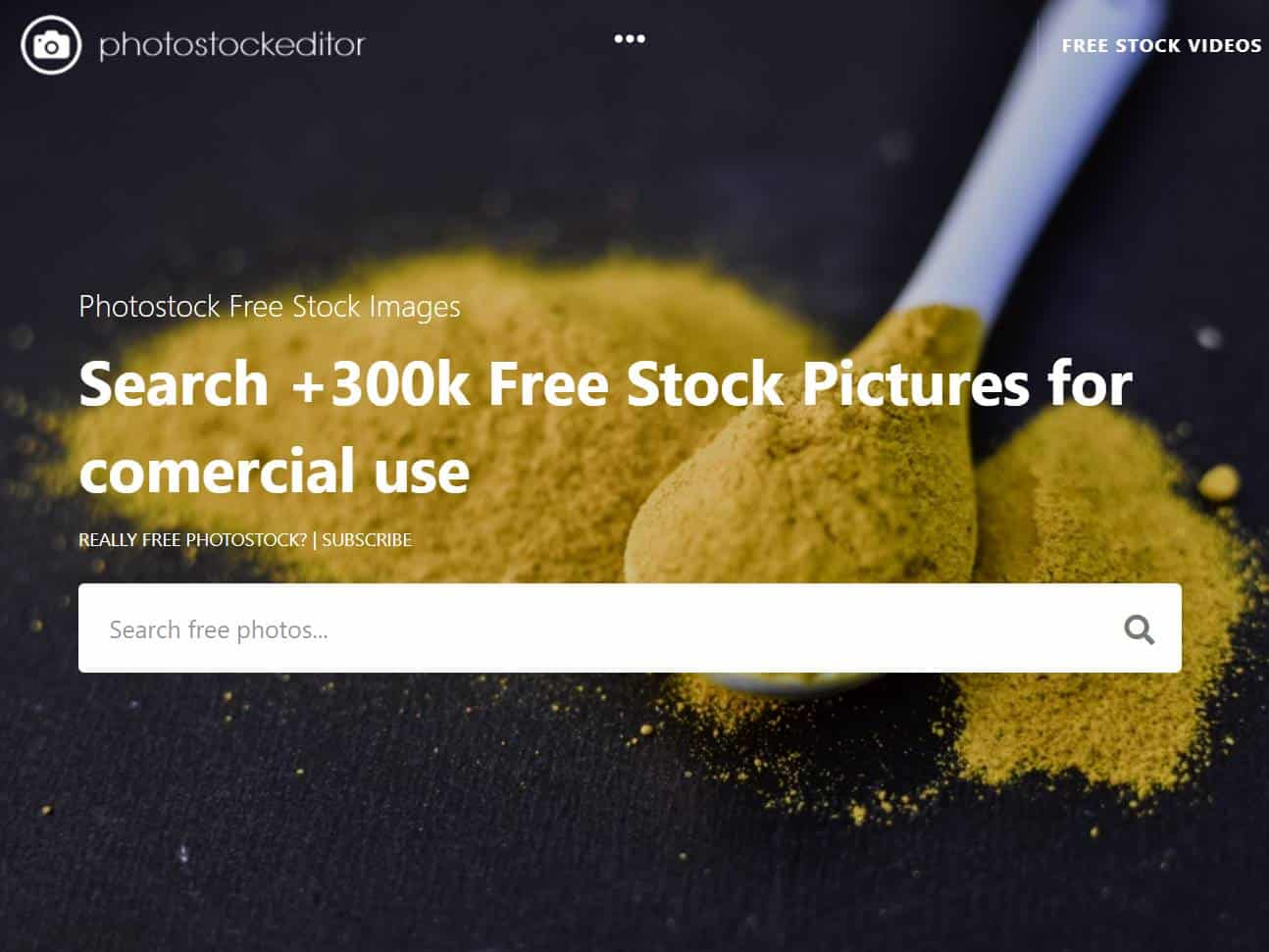 Screenshot of the PhotostockEditor website