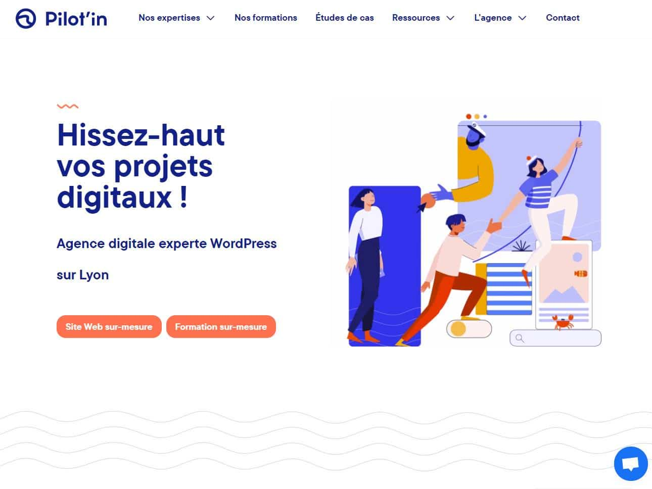 Screenshot of the Pilot’in website