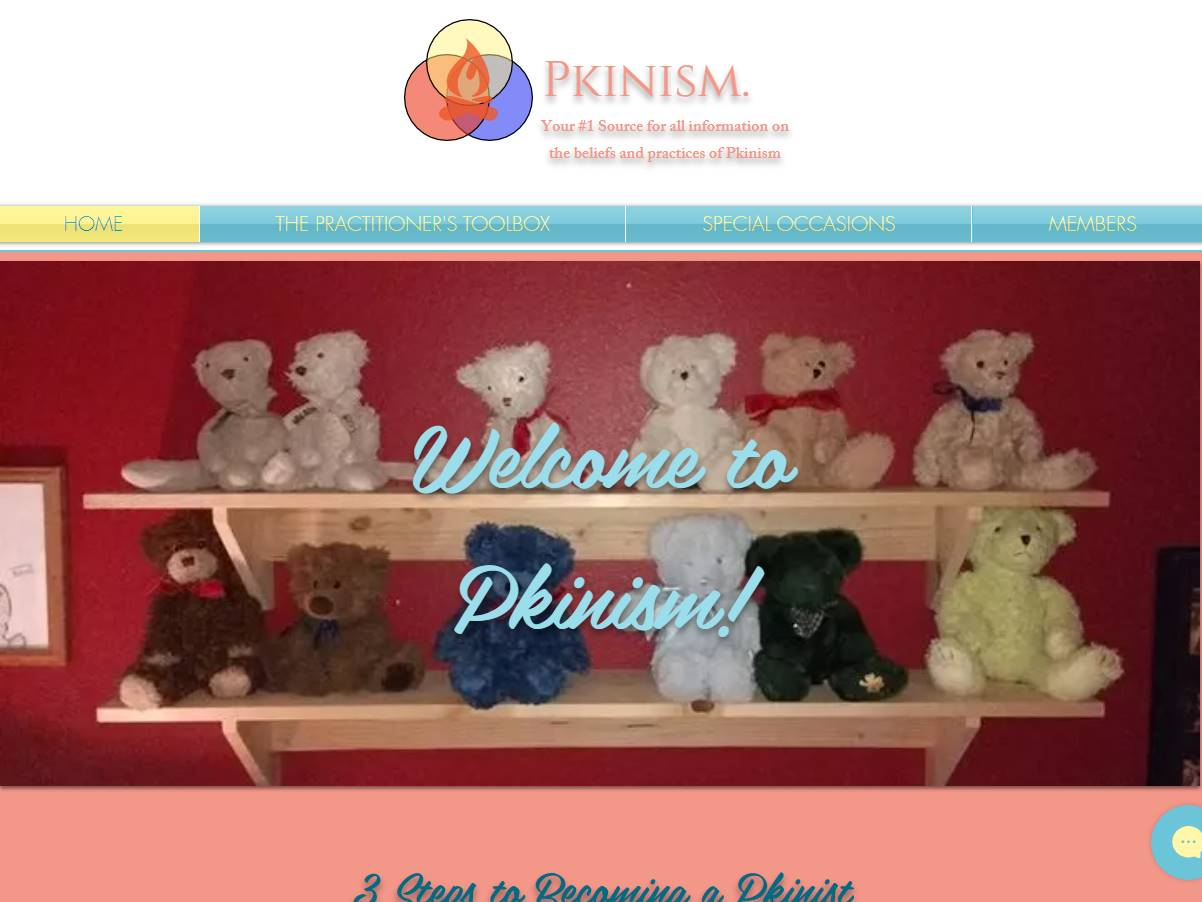 Screenshot of the Pkinism website