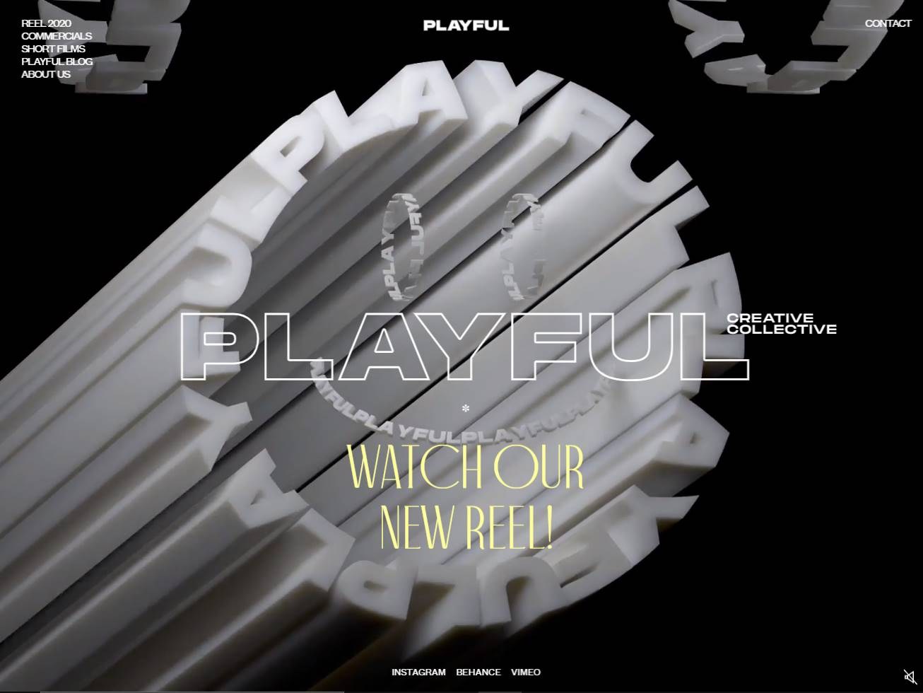 Screenshot of the Playful Creative Collective website