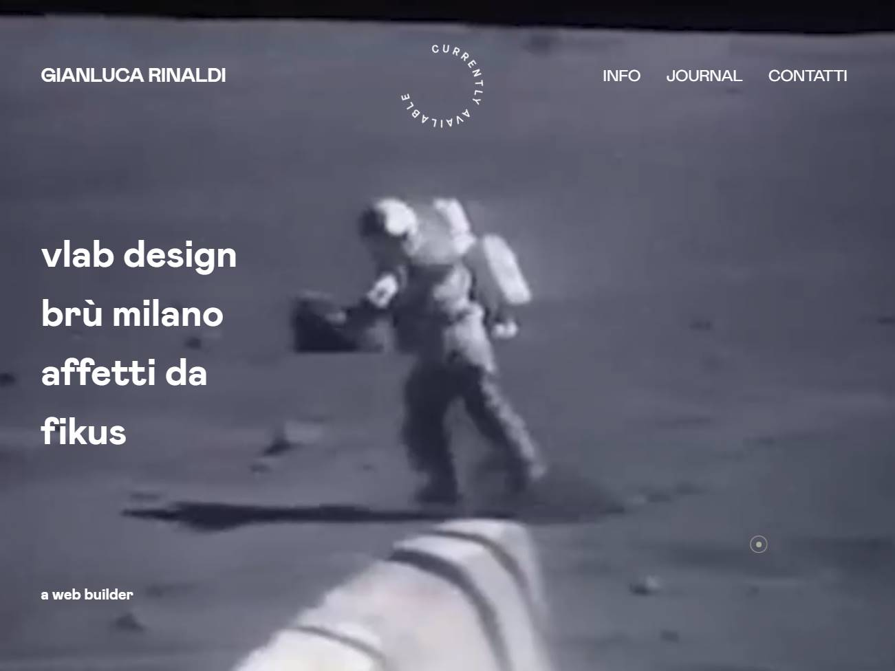 Screenshot of the Portfolio of Gianluca Rinaldi website