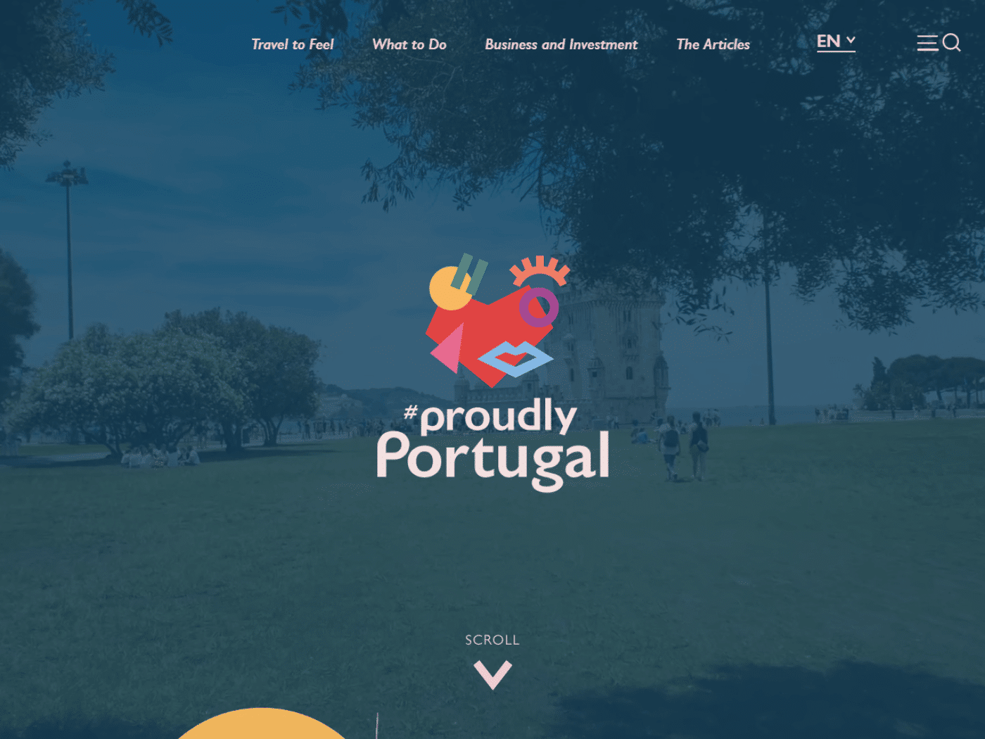 Screenshot of the Proudly Portugal website