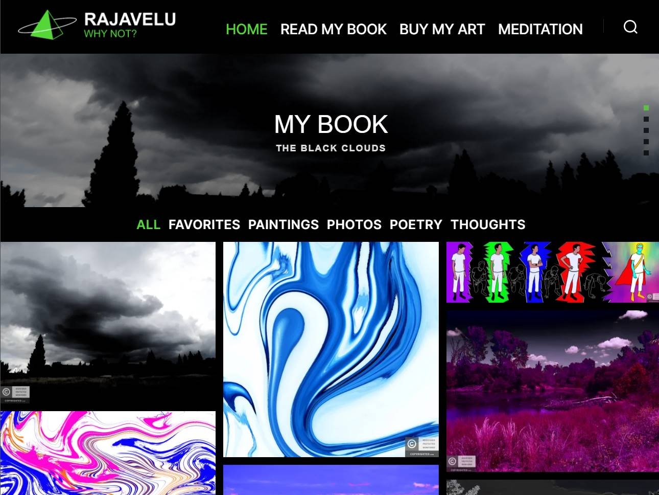 Screenshot of the Rajavelu website