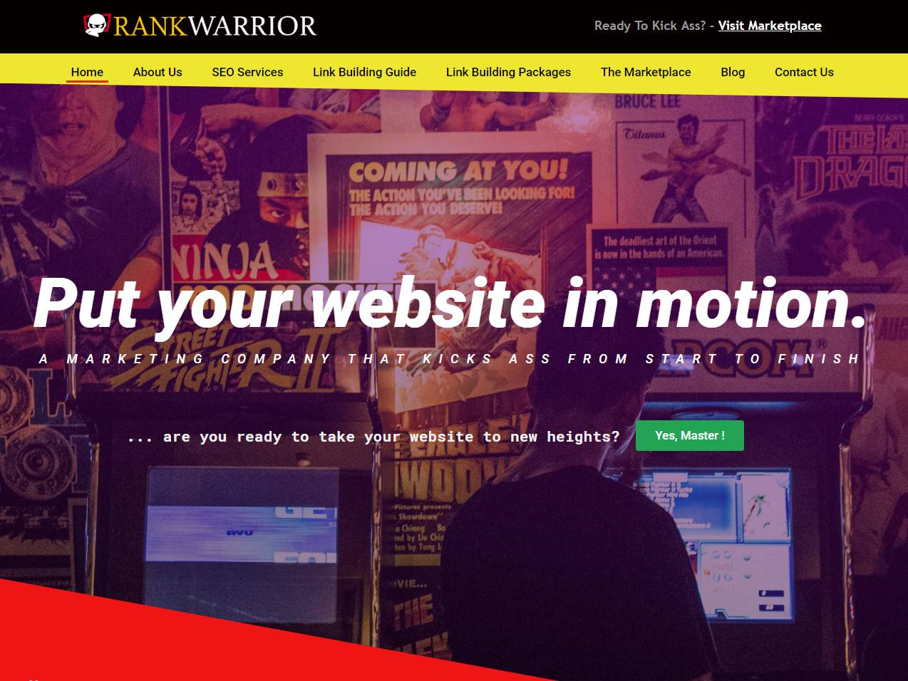 Screenshot of the RankWarrior website