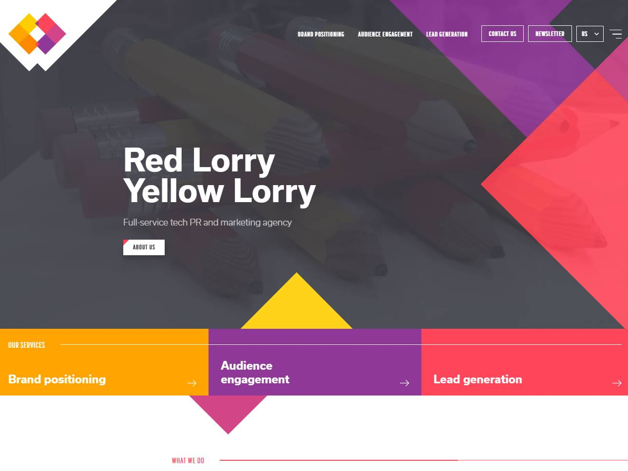 Screenshot of the Red Lorry Yellow Lorry website
