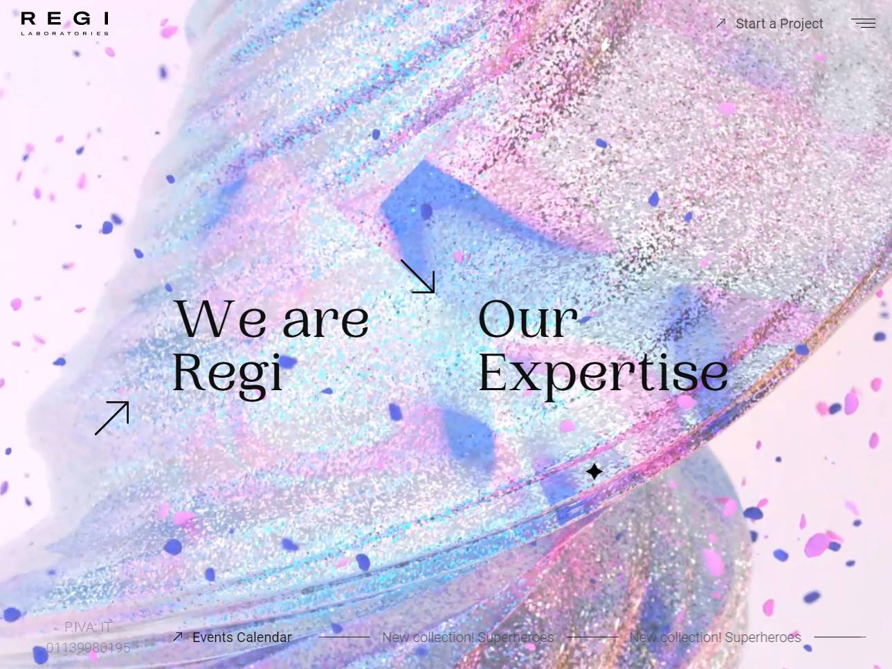 Screenshot of the REGI Laboratories website