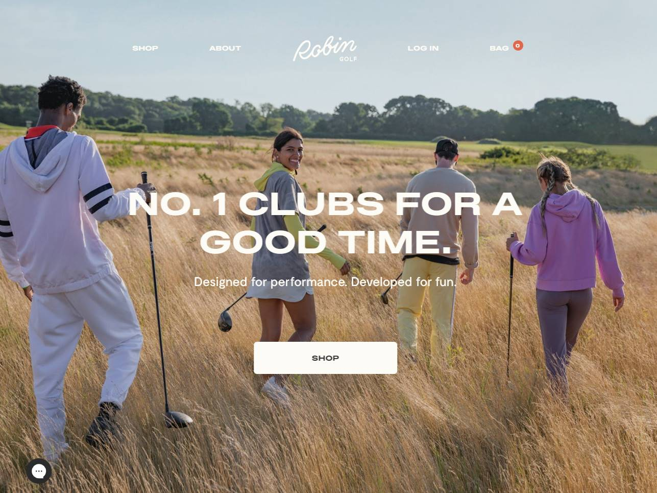 Screenshot of the Robin Golf website