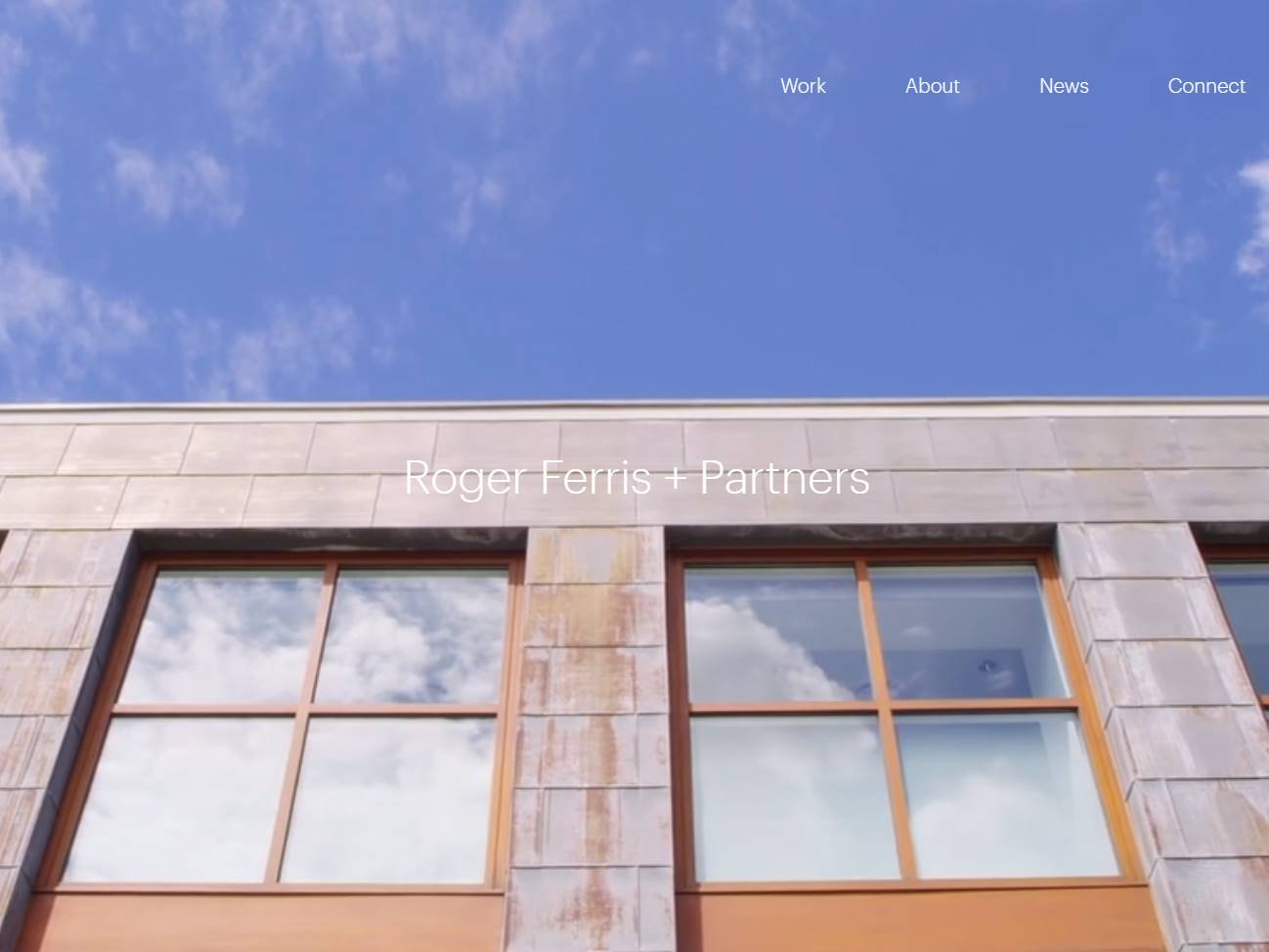 Screenshot of the Roger Ferris + Partners website