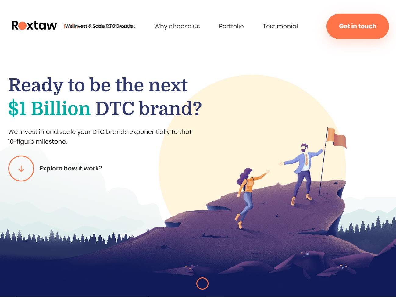 Screenshot of the Roxtaw website