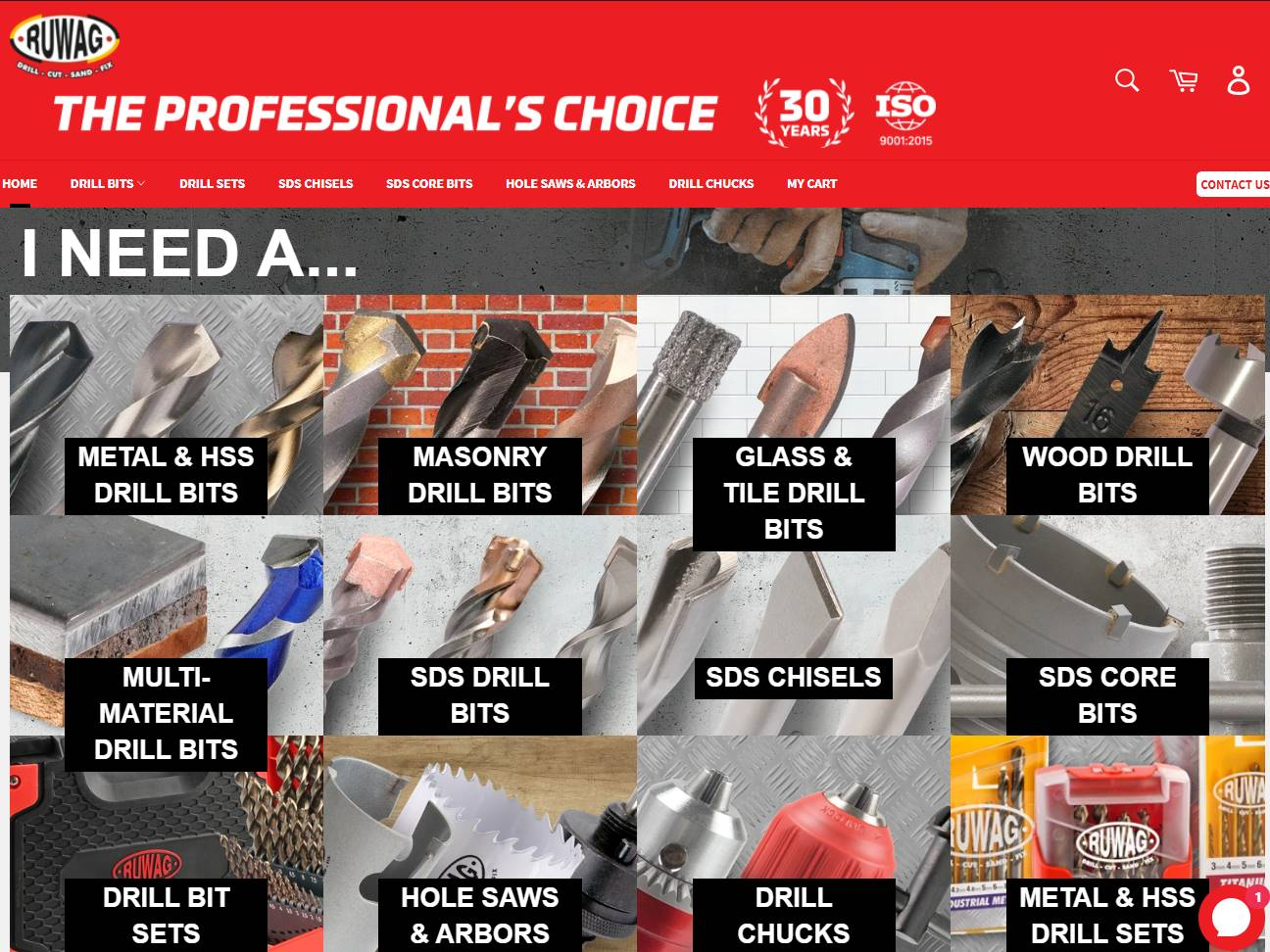 Screenshot of the Ruwag website