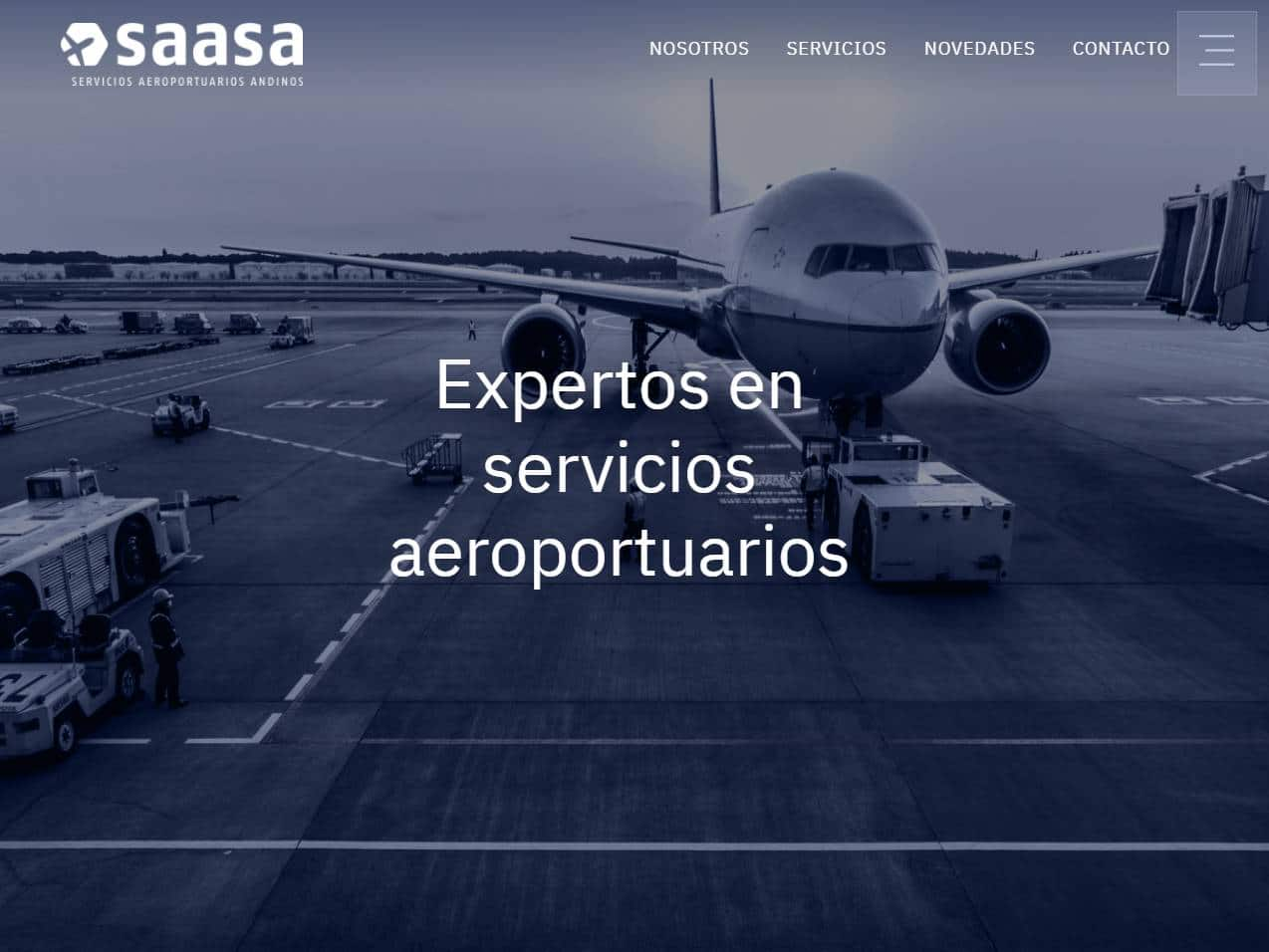 Screenshot of the SAASA website