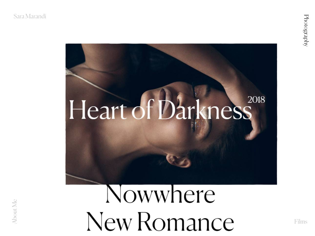 Screenshot of the Sara Marandi website