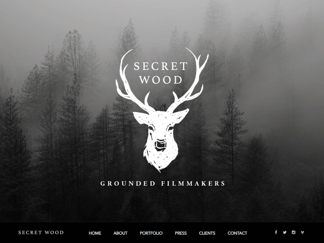 Screenshot of the Secret Wood | Filmmakers website