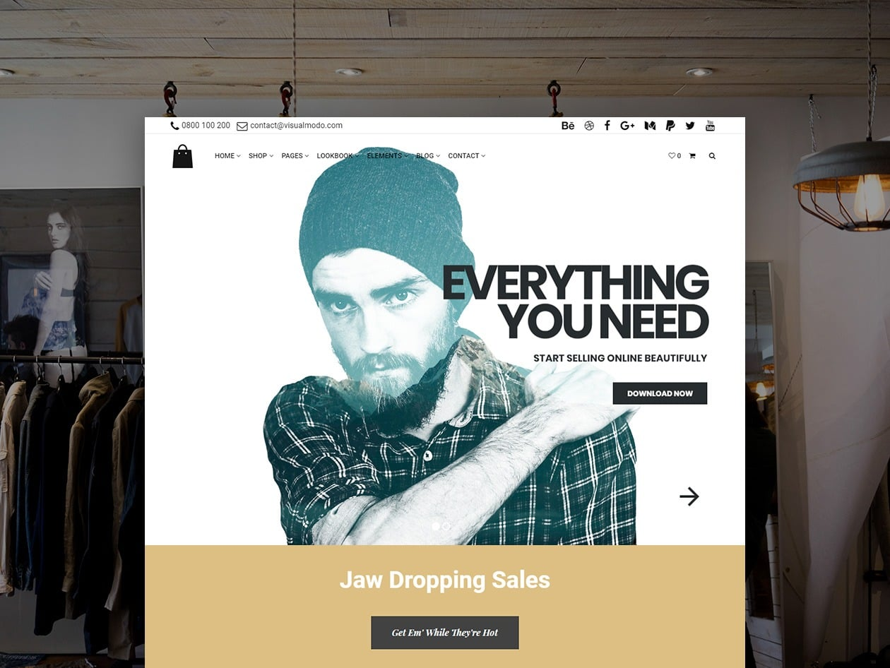 Screenshot of the Seller WordPress Theme website