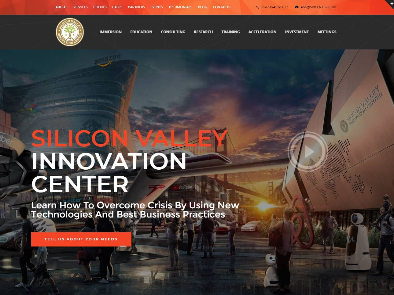 Screenshot of the Silicon Valley Innovation Center website