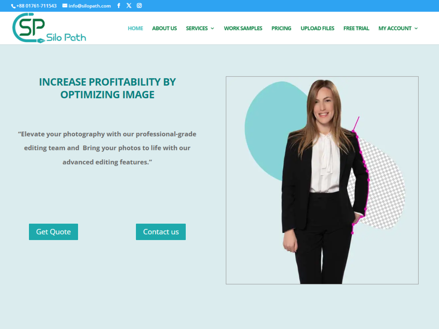 Screenshot of the Silo Path website