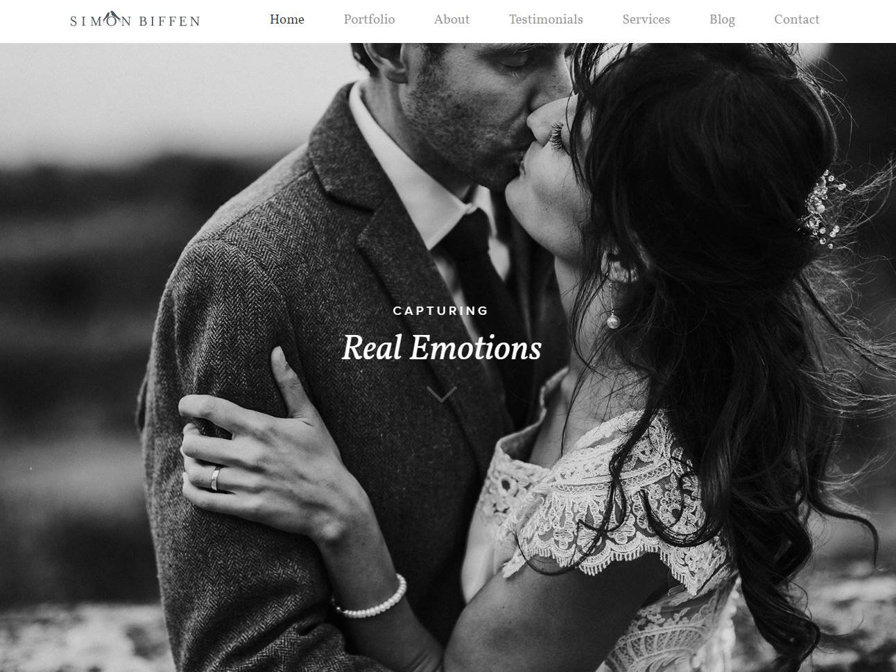 Screenshot of the Simon Biffen Photography website