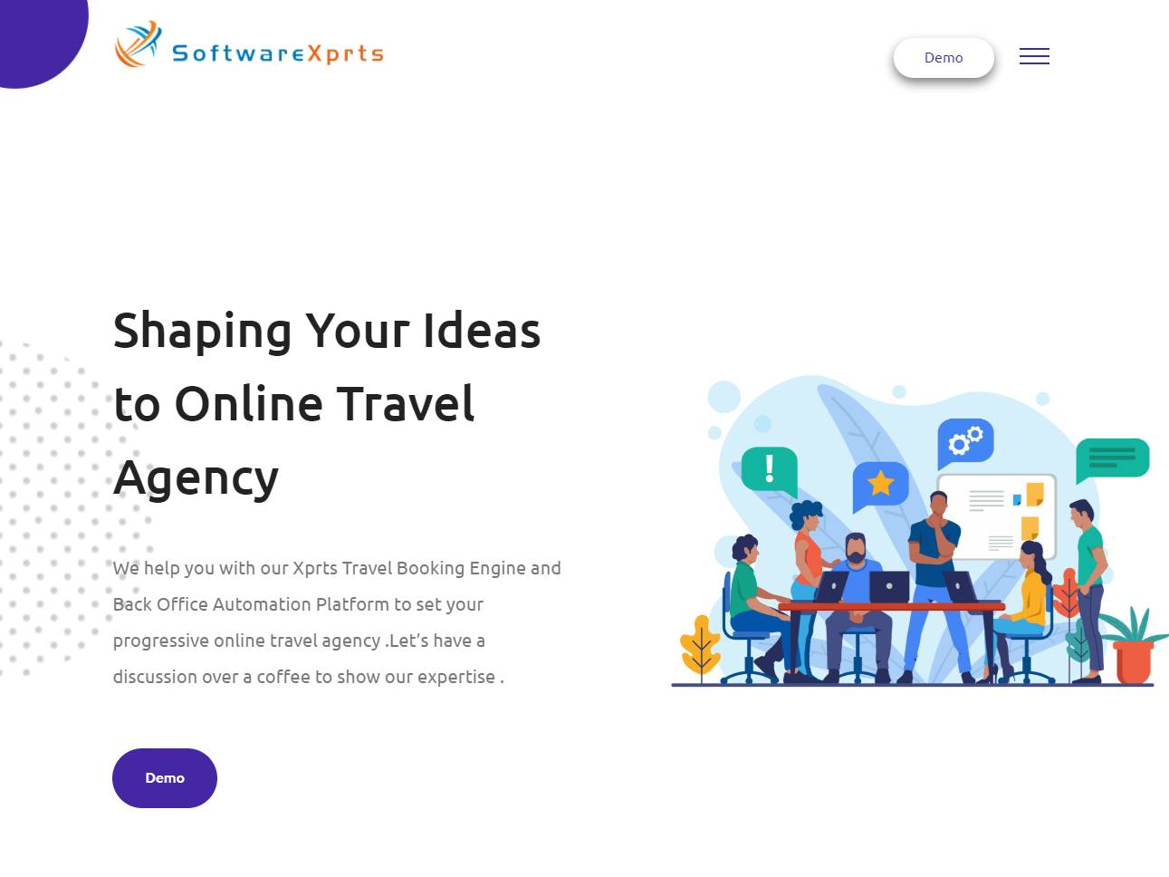 Screenshot of the Softwarexprts website