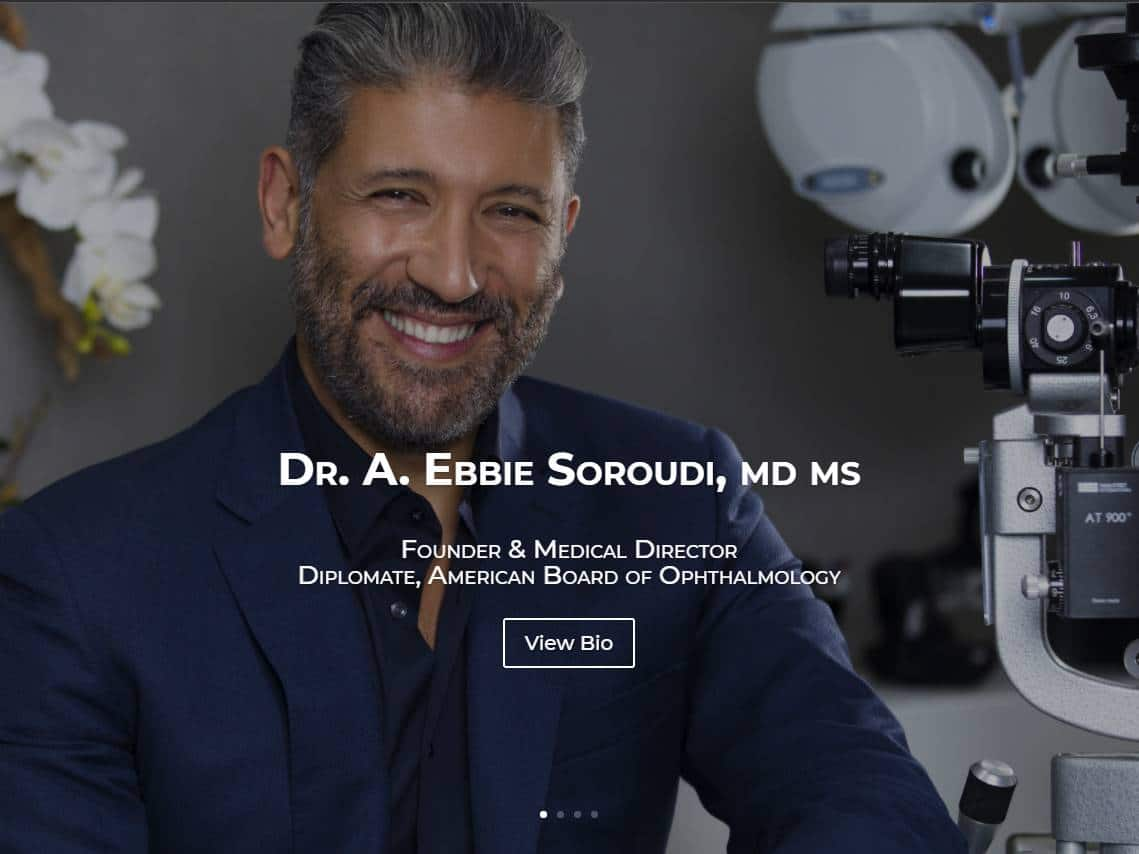 Screenshot of the Soroudi Vision website