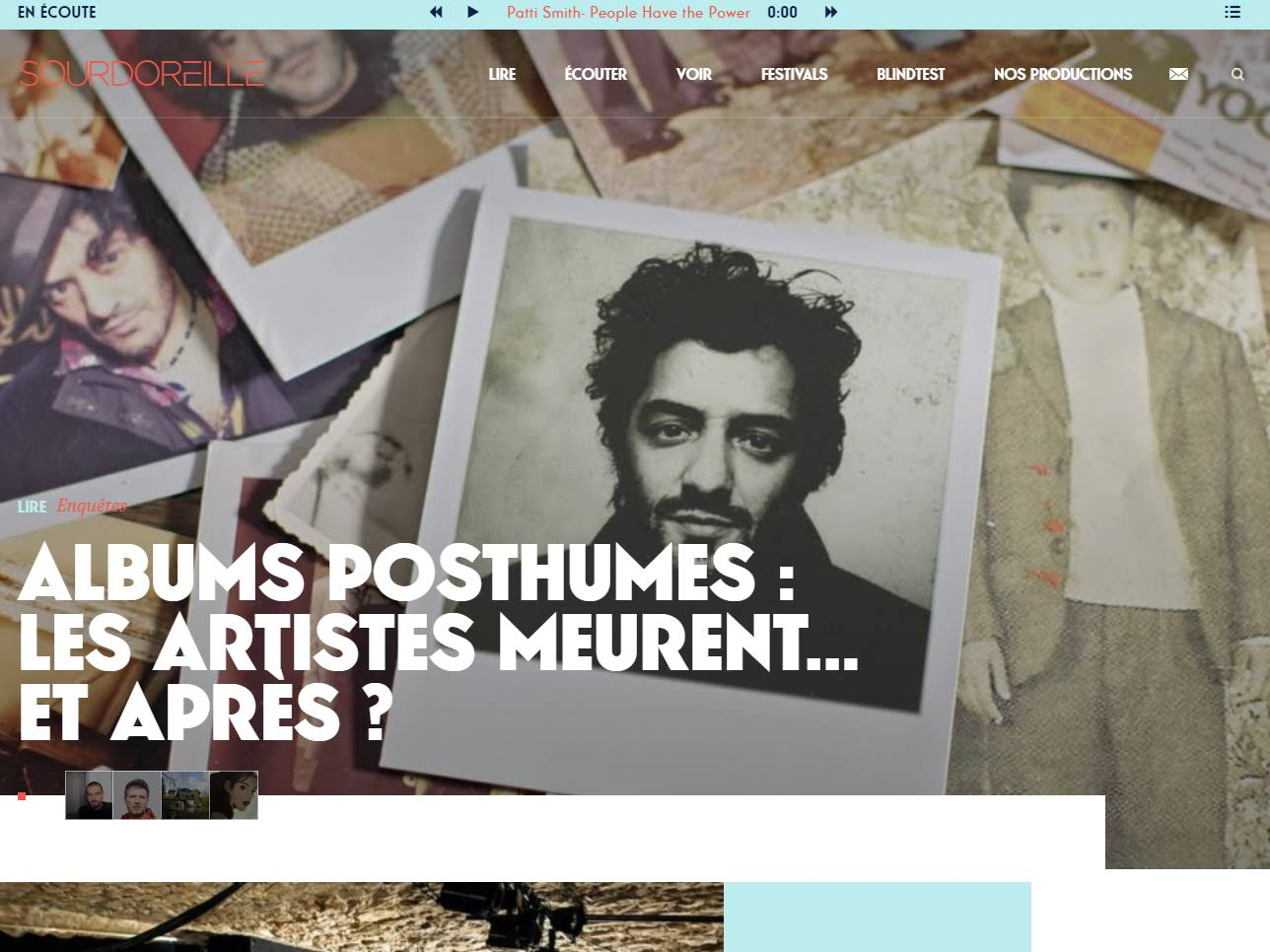Screenshot of the Sourdoreille website