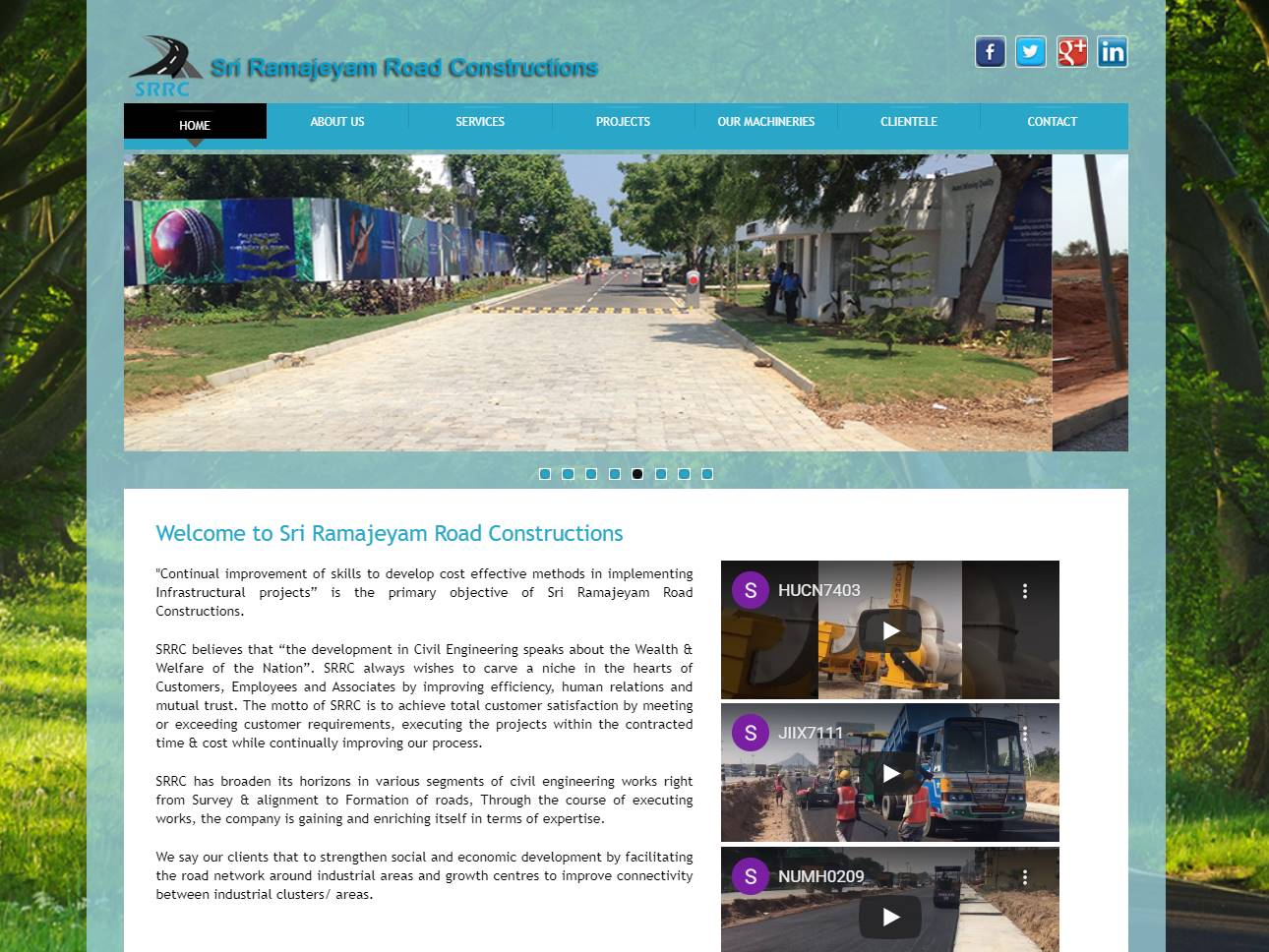 Screenshot of the SRRC website